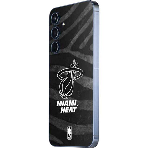 NBA Miami Heat Black Animal Print Galaxy A35 5G Skin